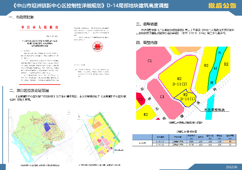 附件：《中山市坦洲鎮(zhèn)新中心區(qū)控制性詳細(xì)規(guī)劃》D-14局部地塊建筑高度調(diào)整批后公告.jpg